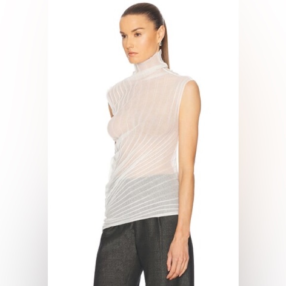 VICTORIA BECKHAM - Sleeveless High Neck Top - Picture 3 of 12
